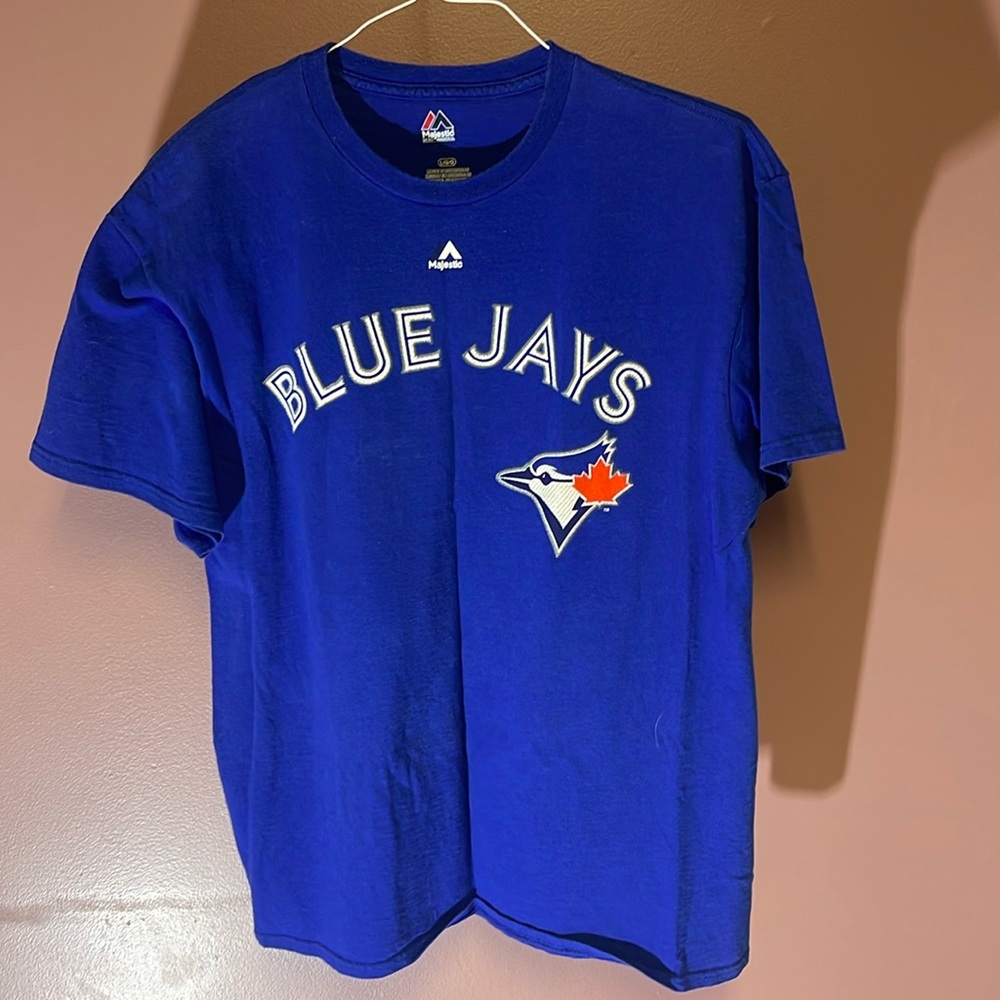 Mens L Majestic Toronto Blue Jays #20 Josh Donaldson Tee